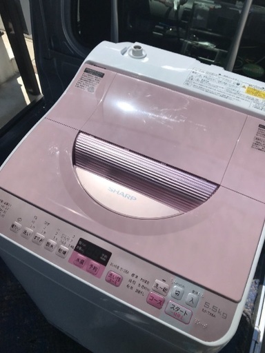 取引中2016年製シャープ洗濯乾燥機容量5.5キロ美品。千葉県内配送無料。設置無料。