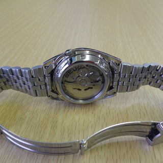 【美品】セイコー Seiko 腕時計 自動巻  Seiko 5 セイコー5 SNXJ89 裏スケ SS 逆輸入モデル♪の画像