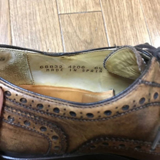 美品希少Berwick バーウィックのセミブローグシューズ、アンティーク仕上げの画像