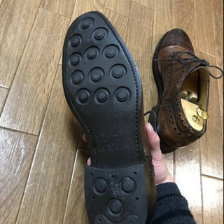 美品希少Berwick バーウィックのセミブローグシューズ、アンティーク仕上げの画像