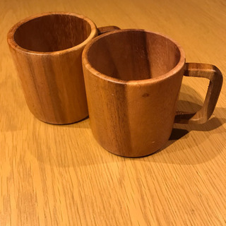 ウッドカップ2個セット