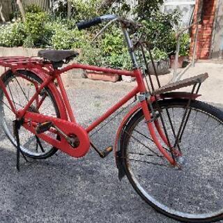 実用車 運搬車 郵政 郵便 自転車 赤 チャリ
