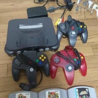 任天堂　64『箱なし』本体+ソフト３本