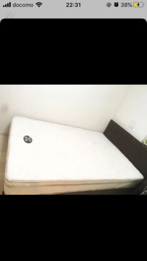 【引き取り限定】ニトリ　ダブルベッド　2017年製　マットレス付き