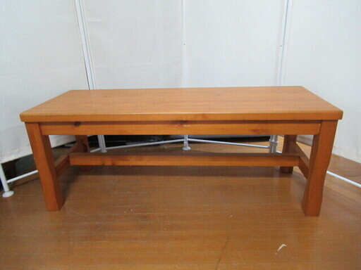 J1094/ベンチ/2~3人掛け/木製/ナチュラル/自然/中古品/
