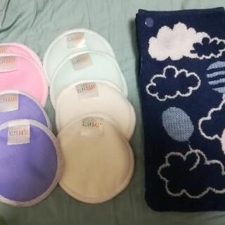 帽子、ボトル入れ、Alva baby母乳パッド8枚（一部使用済）の画像