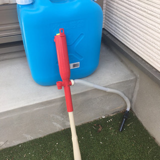 灯油用ポリタンク&電動ポンプ　セットでの画像