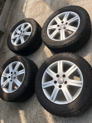 アウディ AUDI Q7スタッドレスタイヤ 純正18インチBBS製ホイール 255/55R18 カイエンにも　BS ブリザック　ブリジストン