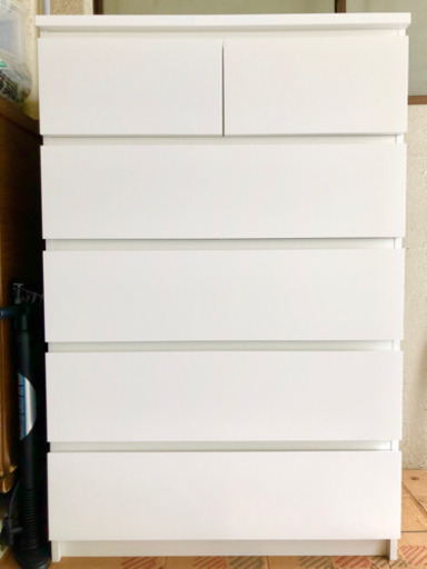IKEA MALM チェスト 引き出し×6 ホワイト