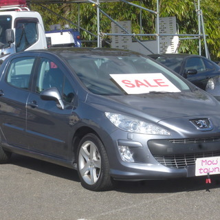 家で買える！H22年 プジョー３０８ ガラスサンルーフ！黒革シート！前後ソナー！ナビ！車検３年迄付！走行の3.6万キロ！国定駅４キロor伊勢崎駅７キロor前橋駅13キロの画像