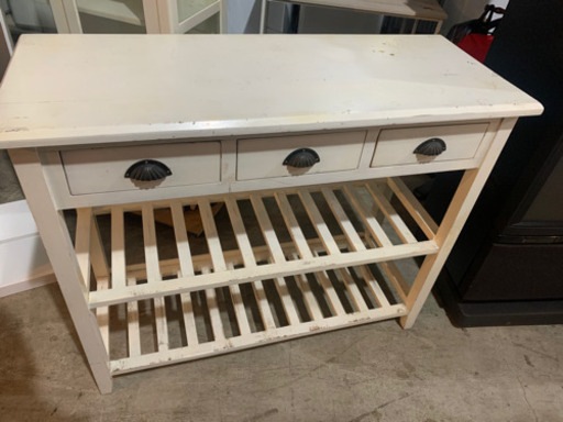 本日アンティーク 風 ホワイト コンソール オシャレ お値下げ★