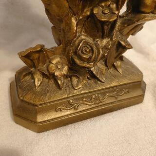 CITIZEN シチズン 置時計 アンティーク レトロ 鳩と天使と薔薇 エンジェル ゴールド レア 希少の画像