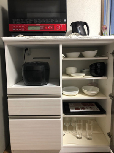 値下げ可★4/25まで☆中古品☆美品☆ニトリ食器棚
