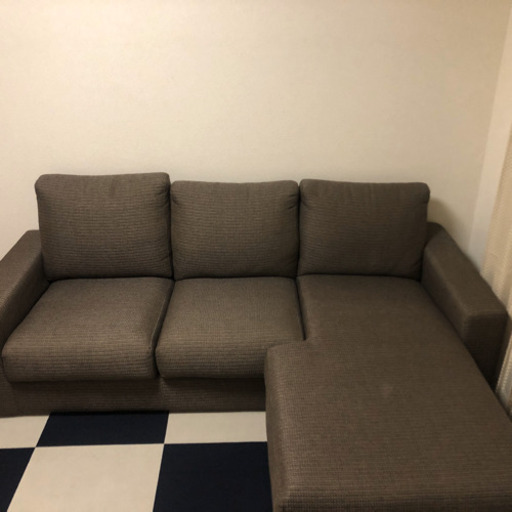 【引取予定】カウチソファ　3人掛け
