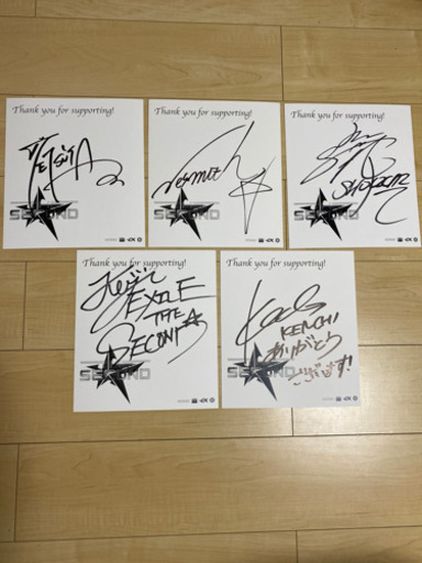 《本物》EXILE THE SECOND メンバー全員の直筆サイン