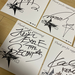 《本物》EXILE THE SECOND メンバー全員の直筆サインの画像