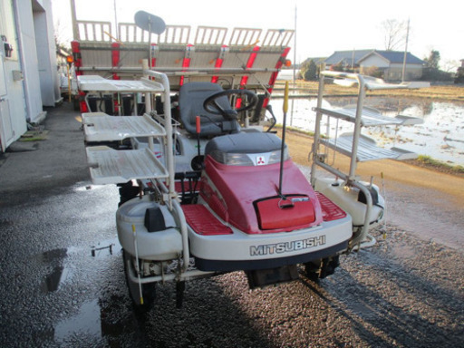 三菱　6条植え　田植機　MPR610　 補助車輪付き　整地ローター付き　セル ロータリー 自動水平 施肥付き　マイレディ 12馬力 乗用 中古品