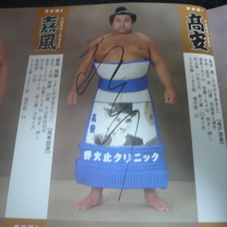 相撲　パンフレット　２０１３年１月場所　力士の直筆サイン複数入りの画像