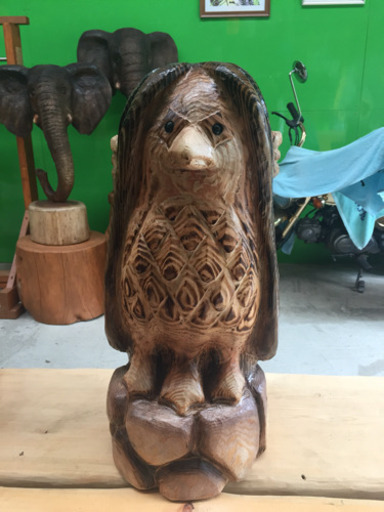 チェンソーアート アマビエ様