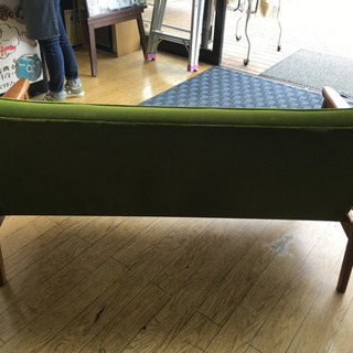 カリモク60 グリーン　ソファ 2人掛け【宮崎県まで引き取りでお願いします】 karimoku60 / カリモク60 Kチェア2シーター モケットグリーン 二人掛け