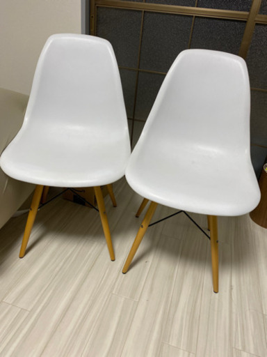 白　ダイニングチェア