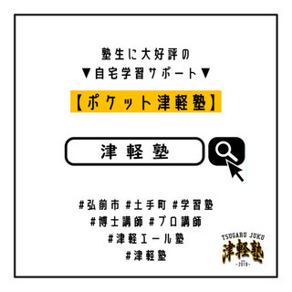 【 ポケット津軽塾 】オンライン自宅学習サポートの画像
