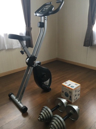 【決まりました】アルインコフィットネスバイク　ダンベル　フィットネスボール