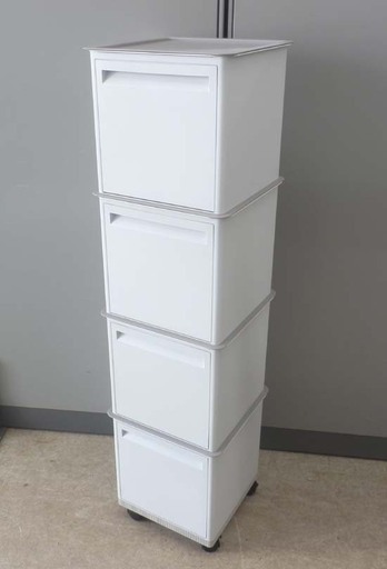 収納ケース タッパーウェア マルチオーガナイザードア付き グレー 35×35 4個+キャスター付きパレットセット  tupperware 積み重ね 札幌市西区