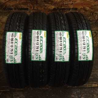 DUNLOP ENASAVE EC202 145/80R13 13インチ 夏タイヤ 4本 2018年製 新品 N-BOX キャロル モコ アルト等 (VTB176) クレジットカード QR決済可能