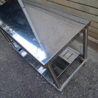 中古品 作業台 店舗用品 厨房機器 作業機器 45×100×64cm 収納台 ステンレス台 キッチン 業務用 厨房の画像