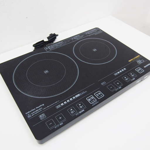 2口IHコンロ 動作品 100V 音声ガイド EH1470V アイリスオーヤマ (AA52)