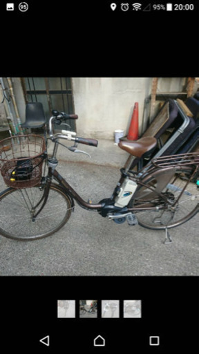 留学生の方必見‼パナソニック電動アシスト自転車 26インチ ブラウン電池２個付き