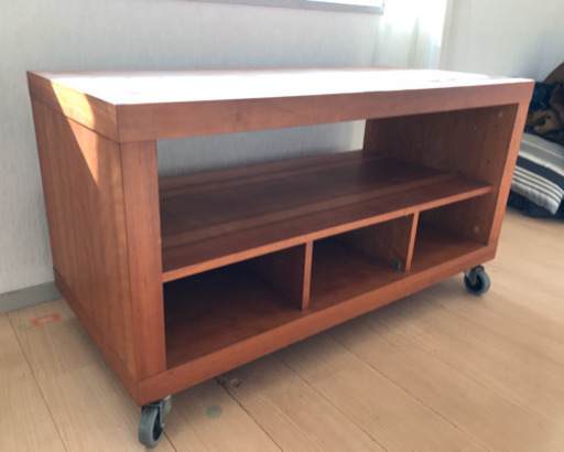 最終値下げ　木目のオシャレなテレビ台（コロ付き）