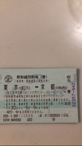 新幹線乗車券