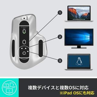 ★新品！未使用！ロジクール アドバンスド ワイヤレスマウス MX Master 3 MX2200sGR Unifying Bluetooth 高速スクロールホイール 充電式 FLOW 7ボタン windows Mac iPad OS 対応 無線 マウス MX2200 グラファイト 国内正規★ の画像