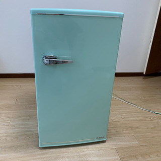 レトロ冷蔵庫 （85L・右開き） 1ドア ライトグリーン　美品