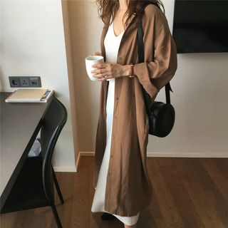 ★新品★送料全国無料★シャツワンピース ロング ★の画像