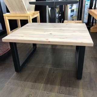【展示品処分特価】 北欧パイン材×アイアン脚　センターテーブル (B) コーヒーテーブル