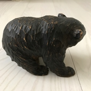 木彫りの熊（小ぶりサイズ）の画像