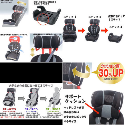 エールベベ ジュニアシート　美品
