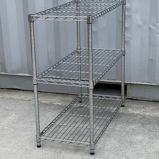 格安で！アイリス メタルラック◇3段◇シルバー◇収納の画像