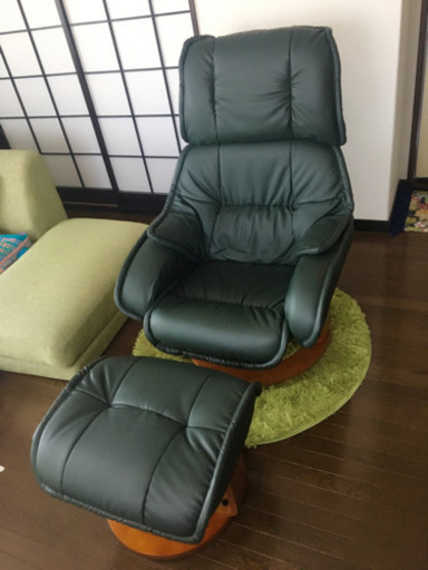 値下げ！ 新品同様リクライニングチェアー オットマンセット ¥35500→¥18900