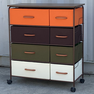 格安で！カラフルなチェスト◇収納◇小物入れ◇大4小4◇4段