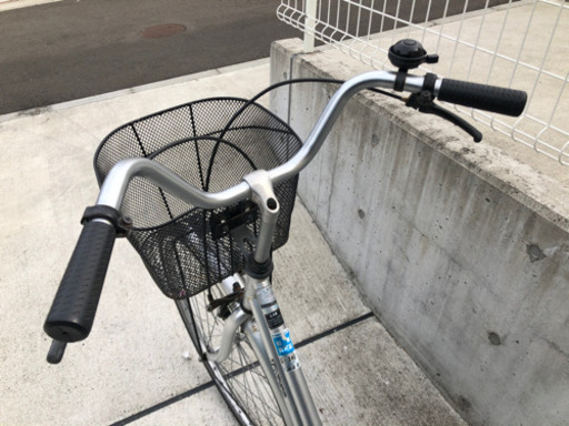 27インチ 変速なし 自転車 シティサイクル シルバー
