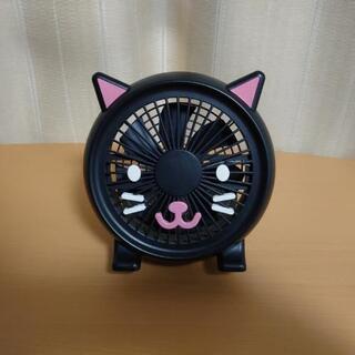 【値下げ】卓上扇風機　アニマルアロマファンミニ　くろねこの画像