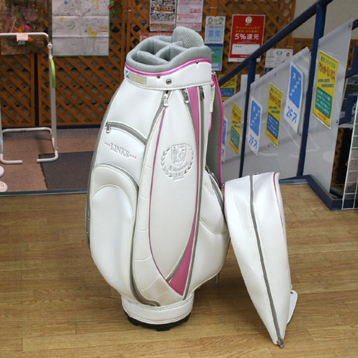 St.Andrews LINKS キャディバッグ ホワイト×ピンク 7.5インチ/7.5型 6