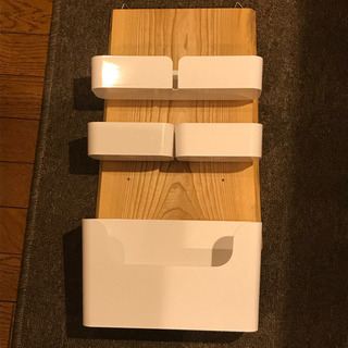 IKEA 木製棚　ワイヤーラック　ミラー　小物ラック　無印良品の画像