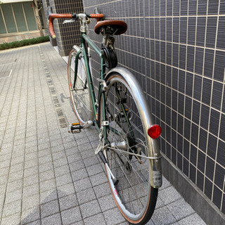 自転車（ロードバイク/ツーリングバイク）※グリーン・泥除け付、空気