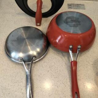 （お取引中です）フライパン2種、蓋付きの画像