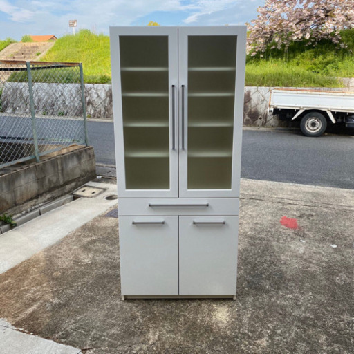 KM33 食器棚 ホワイト 割引